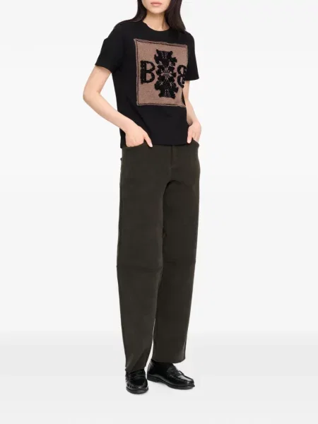 Tricou Barrie din cașmir negru