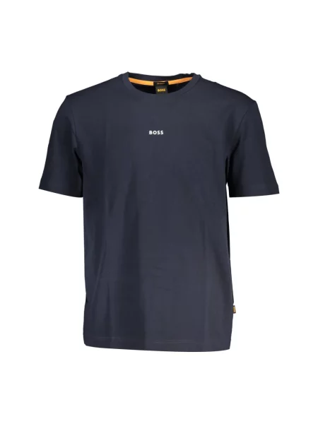 T-shirt z nadrukiem z logo Boss Orange niebieska