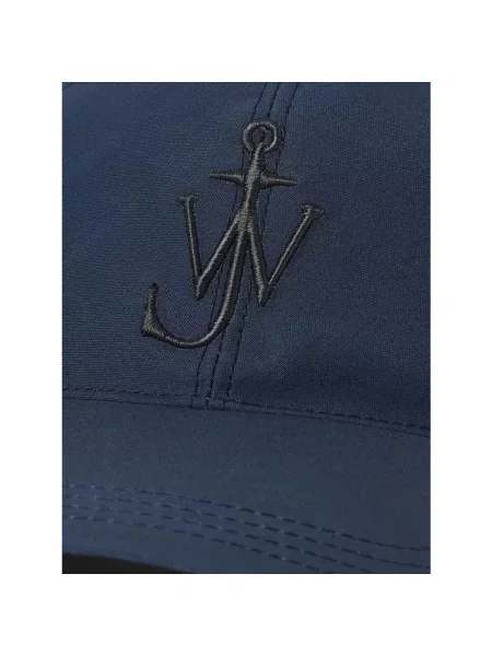 Haftowana woskowana czapka z daszkiem Jw Anderson niebieska