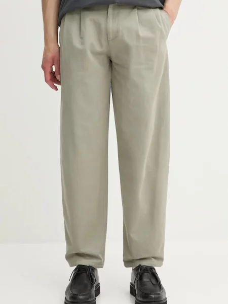 A.P.C. pantaloni de pantalon willow drept verde
