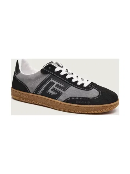 Balmain Sneakers SWAN | piele întoarsă gri