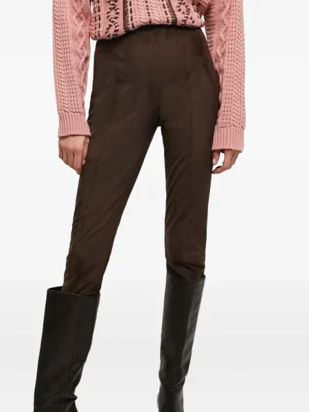 Pantaloni Pennyblack din piele de căprioară maro