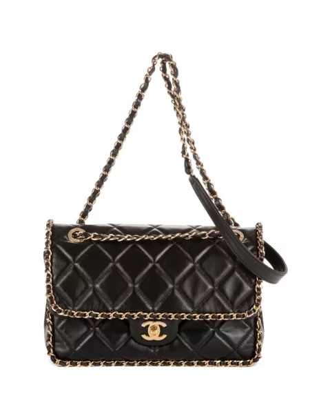 Matlasat colier Chanel Pre-owned negru