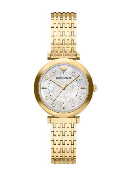 Emporio Armani Ceas analogic auriu / murdar alb