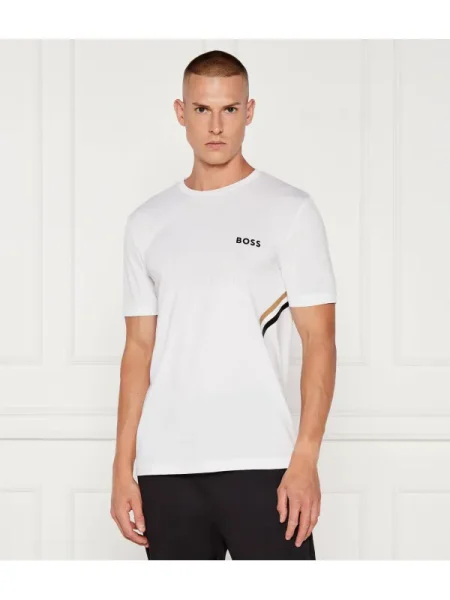 BOSS GREEN Tricou Tech alb