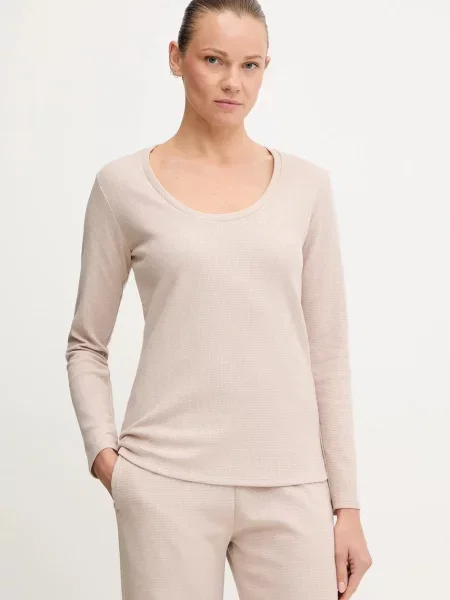 Srajca z dolgimi rokavi Boss z dolgimi rokavi bež