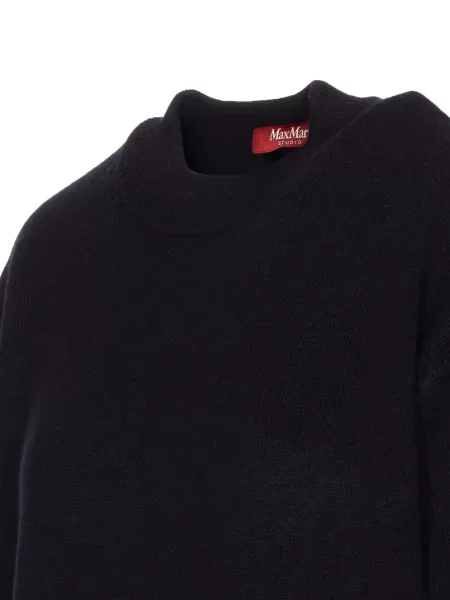 Pulover Max Mara cu decolteu rotund negru