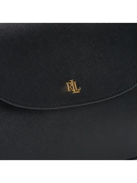 Geanta de piele Lauren Ralph Lauren din piele negru