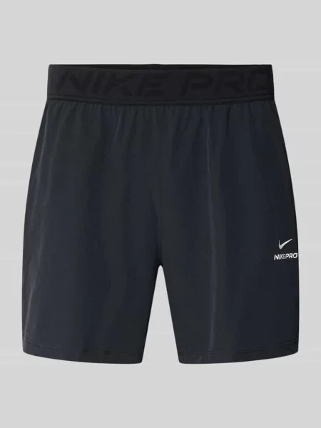 Szorty z logo i elastycznym pasem Nike Training czarne