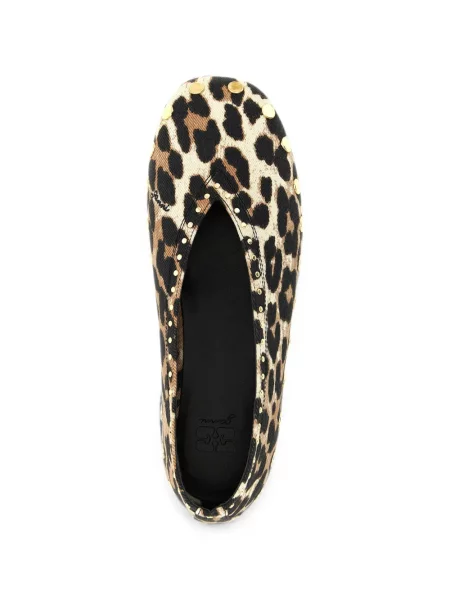 Balerini Ganni cu imagine cu model leopard maro