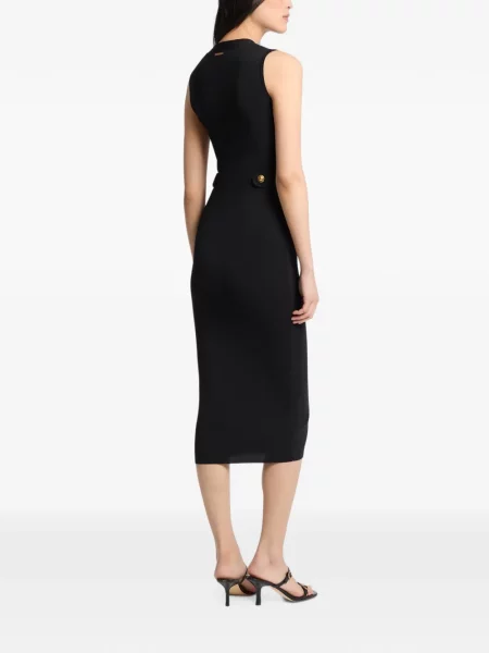 Rochie midi Michael Kors cu decolteu în V negru