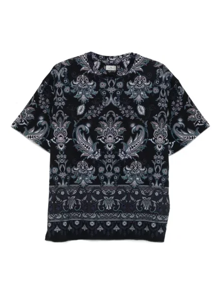 Paisley mintás póló Etro nyomtatás kék
