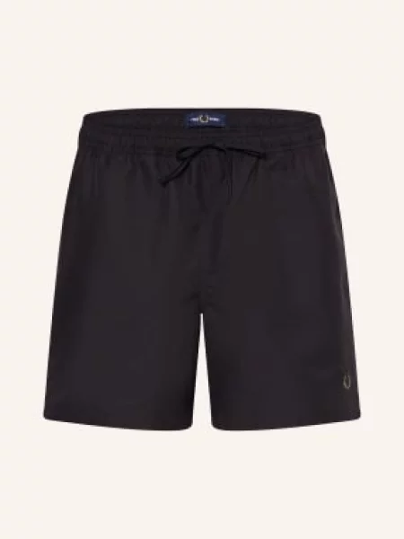 Fred Perry Szorty Kąpielowe schwarz czarne