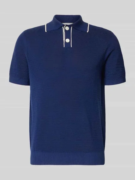 Koszulka polo o kroju regular fit z czystej bawełny model JESSE' Selected Homme granatowa
