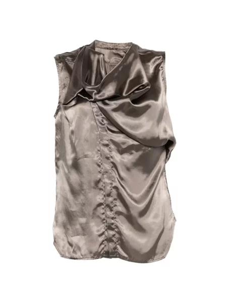 Top Rick Owens cu volane maro
