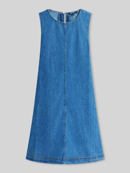 Sukienka mini o linii a z czystej bawełny Tommy Jeans niebieska