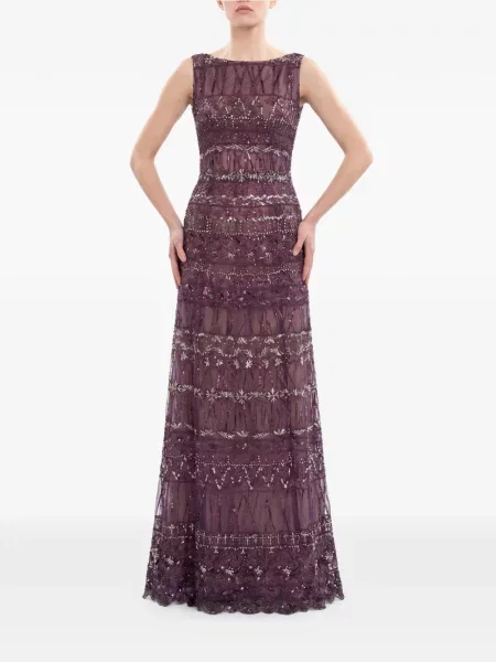 Rochie maxi Saiid Kobeisy cu paiete violet