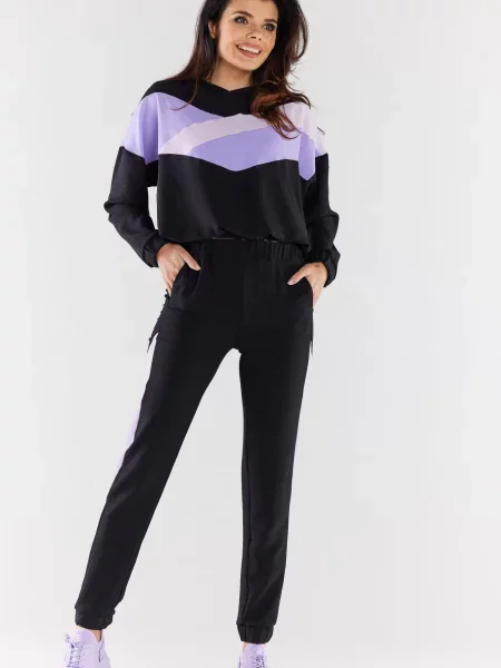 Hanorac cu glugă Awama negru