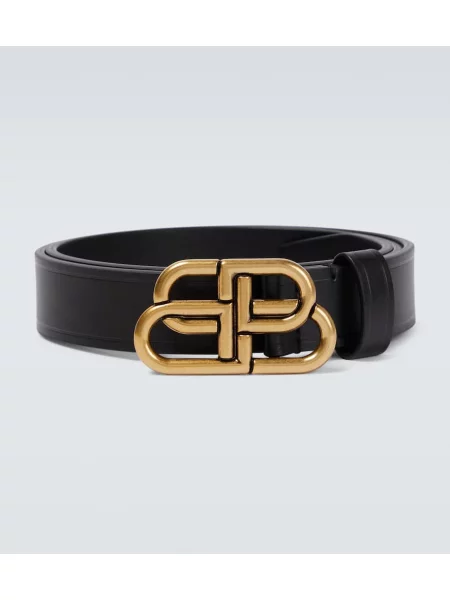 Curea Balenciaga din piele negru