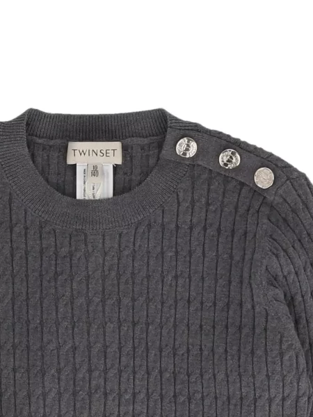 Sweter dziecięcy Twinset szary