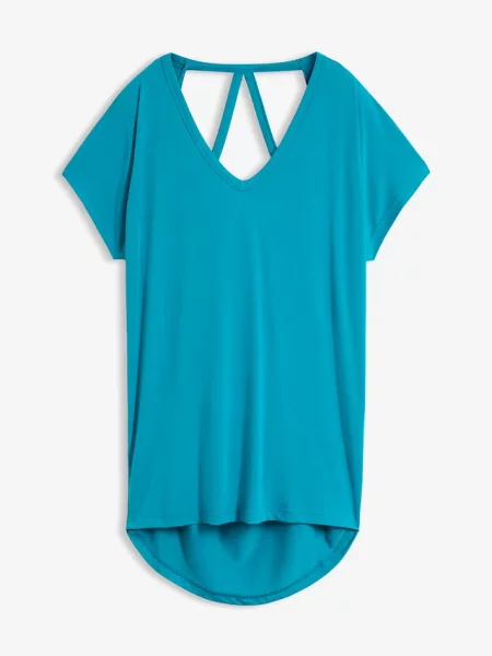 T-shirt z miękkiej niebieska