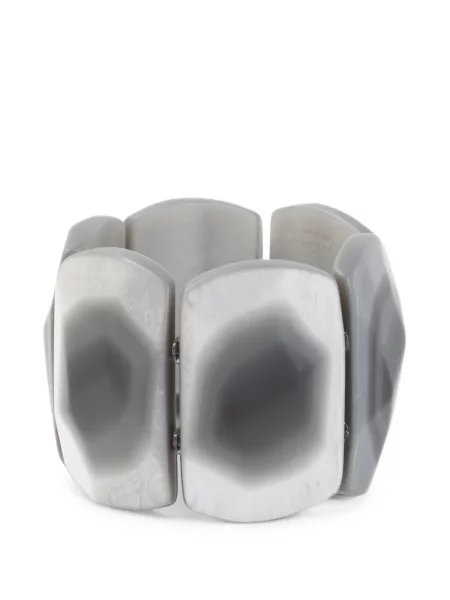 Sutien Giorgio Armani cu imprimeu geometric gri