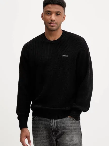 Bombažen pulover Guess Jeans črna