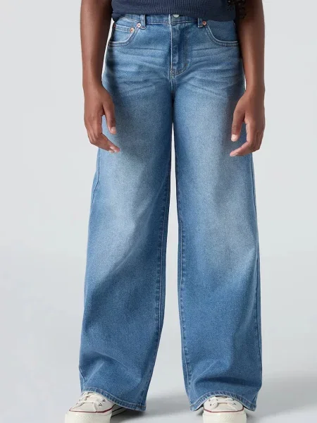 Levi's wide leg traperice za djecu HIGH RISE BAGGY plava