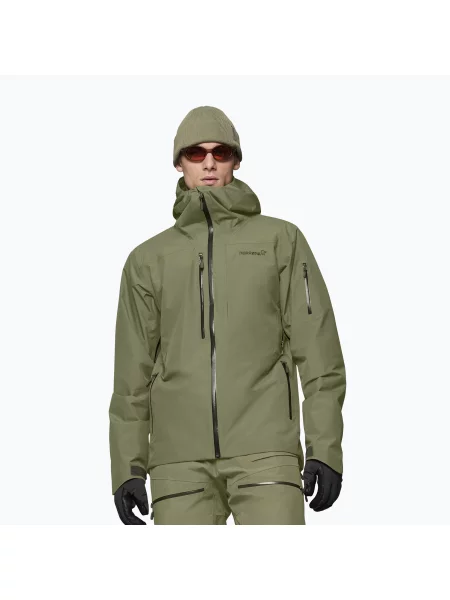 Мъжко скиорско яке NORRONA Lofoten Gore-Tex Insulated deep lichen green зелено