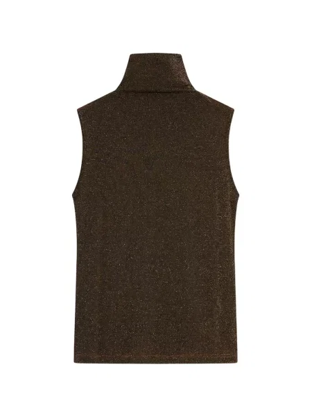 Top Momoni fără mâneci stretch maro
