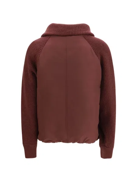 Geacă Brunello Cucinelli tricotate roșu