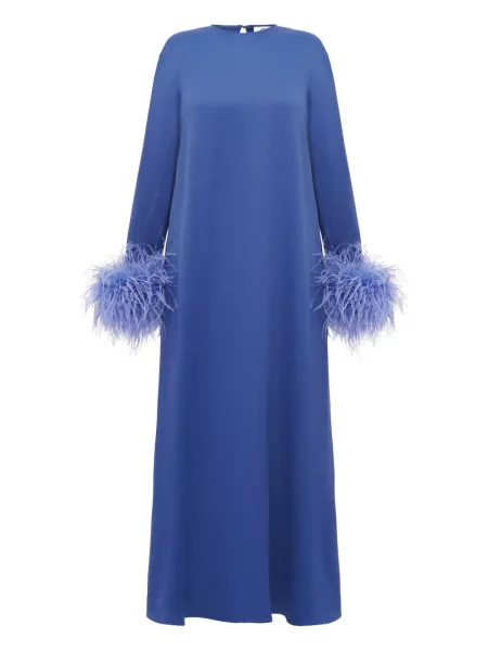 Rochie maxi Sleeper cu pene de costum albastru