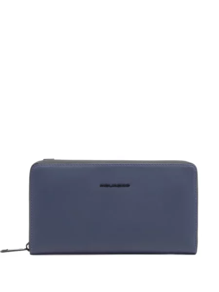 Portofel Piquadro cu autograf albastru
