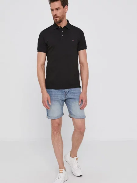 Polo majica Tommy Hilfiger črna