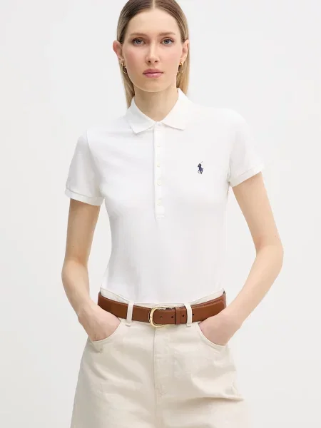 Tricou polo Polo Ralph Lauren alb