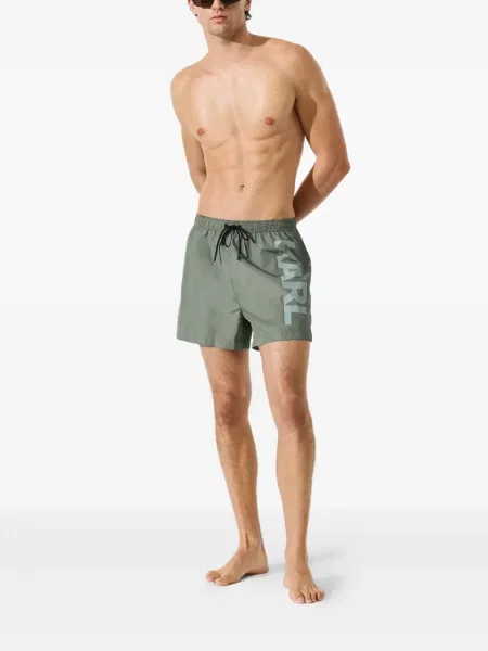 Slip de baie Karl Lagerfeld scurt verde