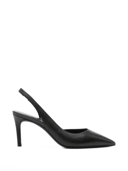 Pantofi cu toc Michael Michael Kors din piele slingback cu autograf maro
