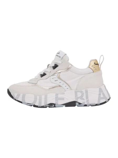 Sneakersy Voile Blanche zamszowe z logo białe
