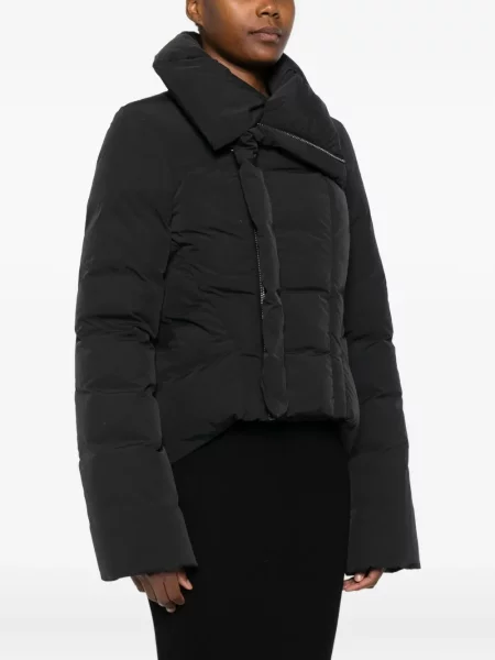 Pikowana kurtka Rick Owens asymetryczna czarna