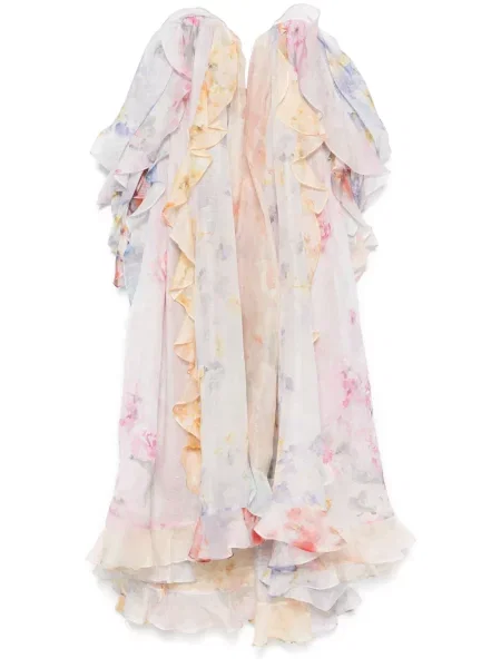 Костюм макси макси рокля Zimmermann без презрамки розово