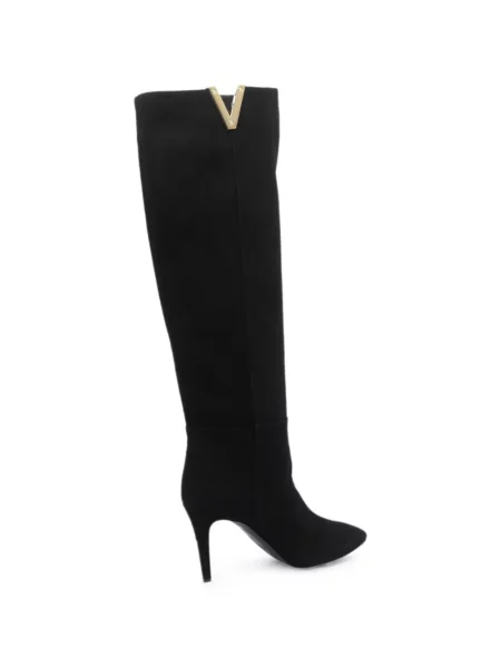 Botine Via Roma 15 din piele de căprioară negru