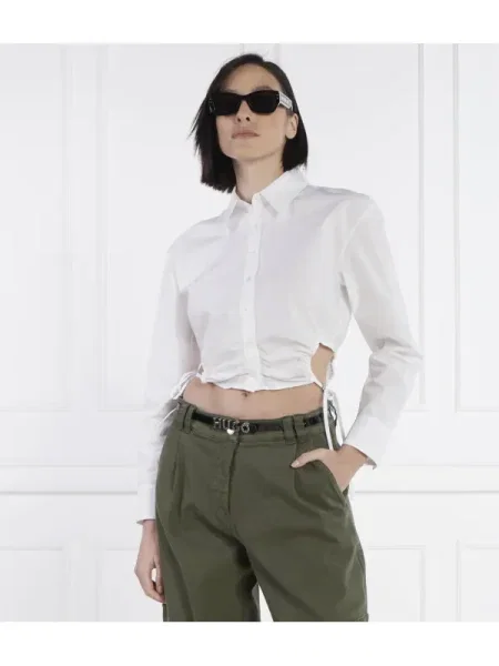 HUGO Cămașă Eliesa | Cropped Fit alb