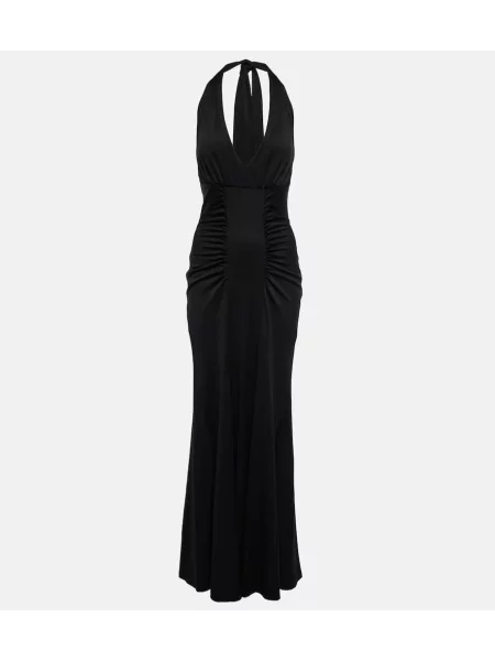 Rochie maxi Diane Von Furstenberg din jerseu de costum negru