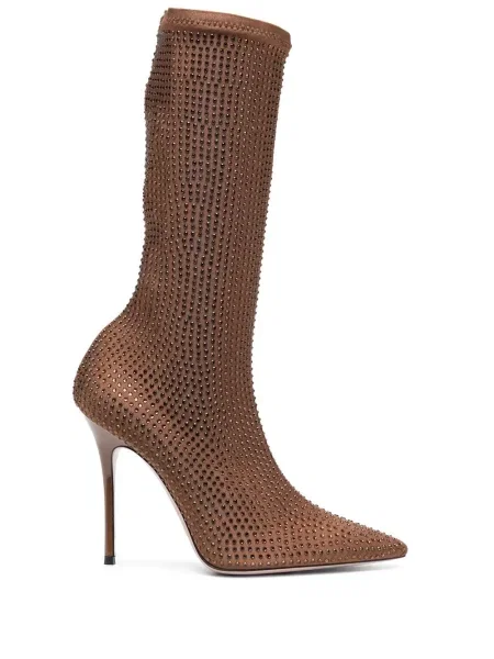 Botine Gedebe de cristal maro
