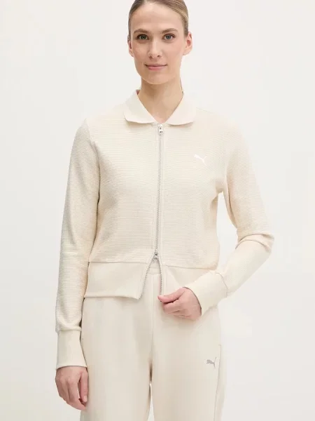 Плетен суитчър Puma бежово