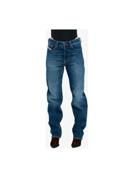 Diesel jeansy high waist niebieskie