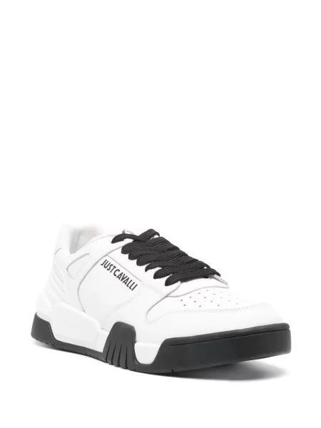 Sneakerși Just Cavalli din piele alb