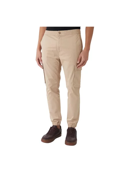 Skinny spodnie cargo Calvin Klein Jeans brązowe