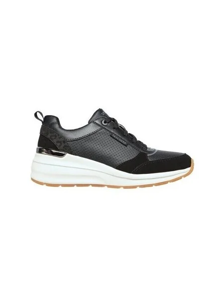 Pöttyös félcipő Skechers fekete