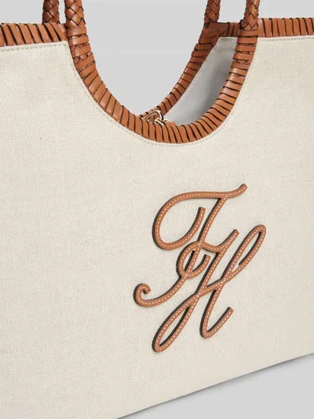 Tommy Hilfiger Torebka Th Elev Summ Maxi Tote Canvas beżowy